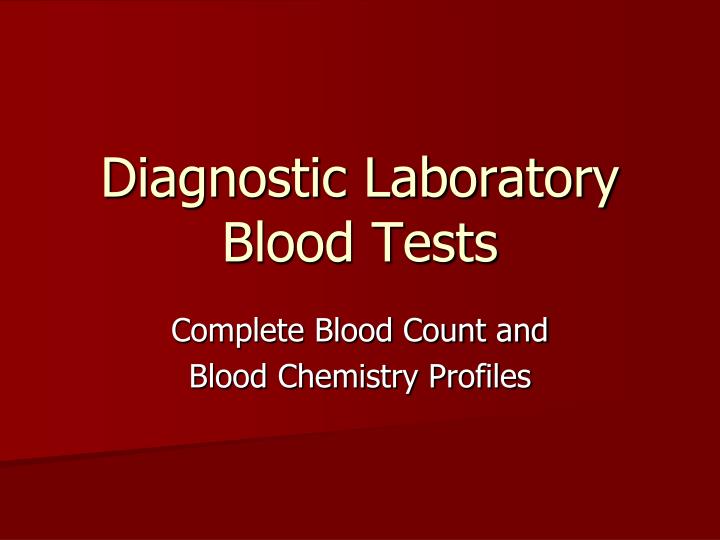 ppt blood test